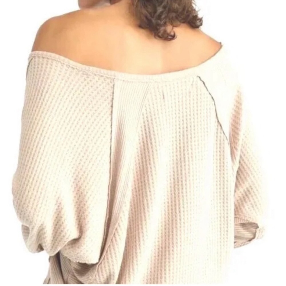 NWT Free People Santa Clara Thermal in Alabaster - Picture 2 of 14